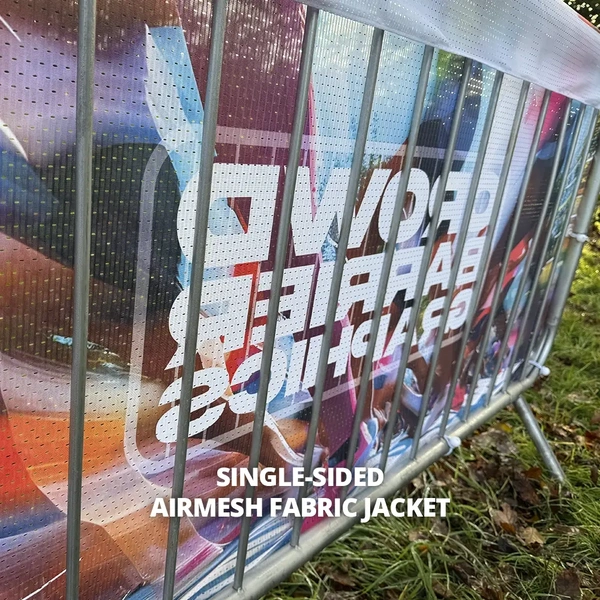 Crowd Barrier Graphic - Airmesh Fabric Jacket - 2300 - Single Sided - Rear Close
