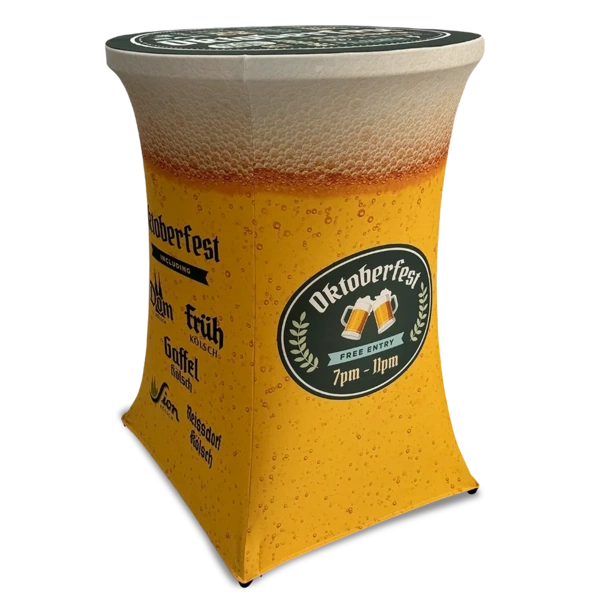 Stretch Fabric Poseur Table - Oktoberfest - Hero