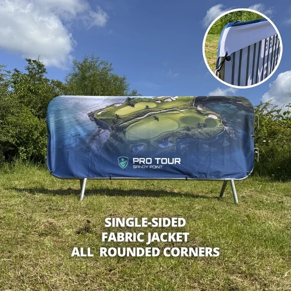 Crowd Barrier Graphic - Fabric Jacket - 2300 - Single Sided - All Rounded Corners