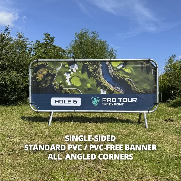Crowd Barrier Graphic - Standard PVC - 2300 - All Angled Corners