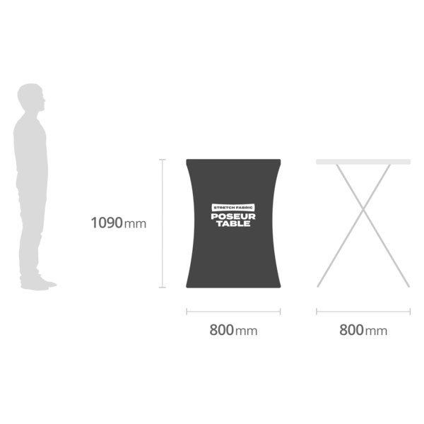 Stretch Fabric Poseur Table - Diagram Svg